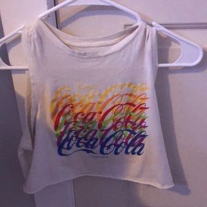 Rainbow Coca-Cola Cropped Tank Top
